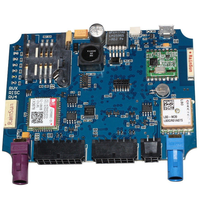Blue Pcba Circuit Board Assembly Services , Oem Circuit Boards 1-20 Layers